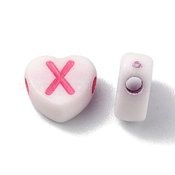 Непрозрачные акриловые бусины сердца&nbsp;SACR-YW0001-54