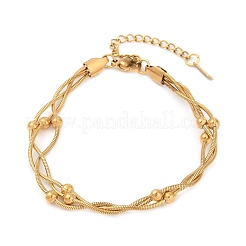 Браслеты-спутнички из нержавеющей стали 304&nbsp;LS-BJEW-Z106-01G