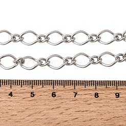 Ожерелье из витых овальных звеньев из нержавеющей стали 201 толщиной 7.5 мм&nbsp;NJEW-K302-18P