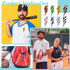 16 шт. 8 стиля полиэстеровые нашивки на спортивную тематику для термоприклеивания/пришивания&nbsp;PATC-FG0003-17