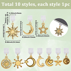 10 шт. 10 стиля пластиковых мобильных пылезащитных заглушек&nbsp;HJEW-SC00177