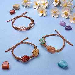 4шт нейлоновый плетеный браслет&nbsp;BJEW-SZ0002-48B