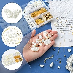 Наборы для самостоятельного изготовления сережек из искусственного жемчуга из латуни и АБС-пластика&nbsp;DIY-FS0007-97