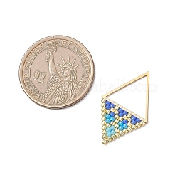 Подвески-ромбы из стеклянного бисера Миюки&nbsp;PALLOY-MZ01175-01