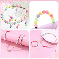 120шт 8 цвета непрозрачные акриловые бусины&nbsp;MACR-PA0001-12