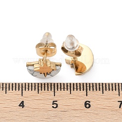 Серьги-гвоздики из нержавеющей стали 304&nbsp;EJEW-Z089-37B-G