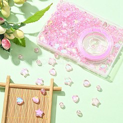 200шт экологически чистые прозрачные акриловые бусины&nbsp;MACR-YW0002-85