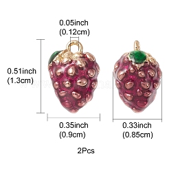 2шт латунные эмалированные подвески&nbsp;KK-YW0001-84