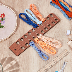 Прямоугольный деревянный держатель нити&nbsp;DIY-WH0671-118