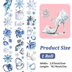 Снежинка узор планировщик наклейки клейкая лента для животных&nbsp;DIY-WH20082-03