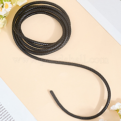 Плетеный кожаный шнур с сердечником&nbsp;WL-CL0001-01E