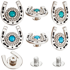 8 комплект заклепок-монет из цинкового сплава и смолы 2 цветов&nbsp;FIND-CP0003-39