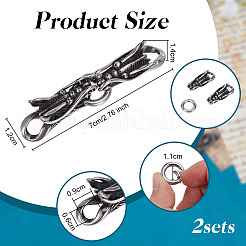 2 комплект пружинных запорных колец из нержавеющей стали 304&nbsp;STAS-OC0001-36