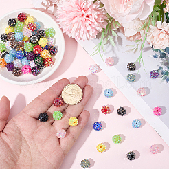 100 шт. бусины из смолы со стразами&nbsp;RESI-SC0006-51