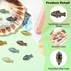 10шт 10 цвета бусины лэмпворк ручной работы&nbsp;LAMP-CJ0002-66