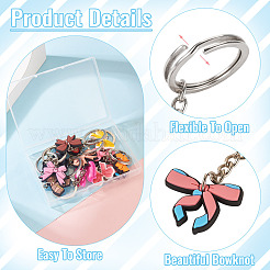 12 шт. 12 стиля пластиковых брелоков-бантов из ПВХ&nbsp;KEYC-TA0001-54