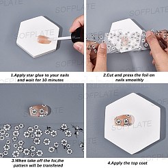 10 рулон фольги для ногтей с кружевом для животных&nbsp;STIC-WH20010-16D