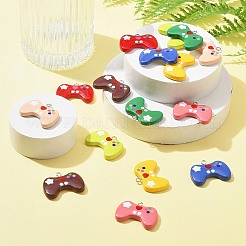 16 шт. 8 цвета непрозрачные подвески из смолы&nbsp;RESI-CJ0003-77