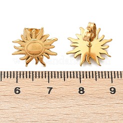 Ионное покрытие (ip) серьги-гвоздики из нержавеющей стали 304 для женщин&nbsp;EJEW-F300-10G