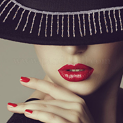 2 ярд полиэстера с пластиковыми бусинами и лентами с кисточками&nbsp;OCOR-DR0001-01