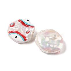 Бусины из натуральной эмали с жемчугом кеши&nbsp;PEAR-G014-04C