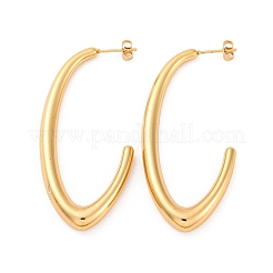 Серьги-гвоздики из нержавеющей стали 304 в форме буквы J&nbsp;LS-EJEW-A125-19G