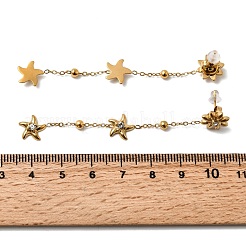 Серьги-гвоздики в форме звезд из нержавеющей стали 304&nbsp;EJEW-G451-03G