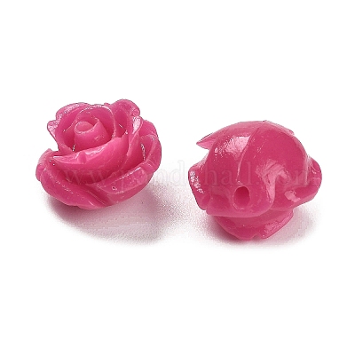 Резные бусины из синтетического коралла&nbsp;CORA-H003-01A-10-1