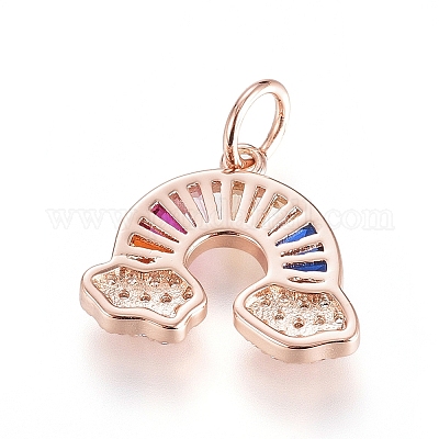 Латунные микро проложить кубического циркония подвески ZIRC-G166-26RG-1
