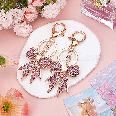 2шт. брелки из сплава со стразами&nbsp;KEYC-SP0001-14-1