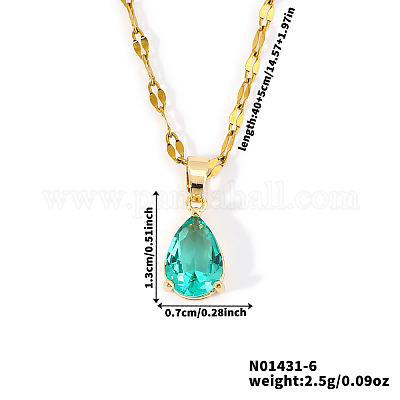 Латунные подвески-капли с кубическим цирконием на день святого валентина NV7973-5-1