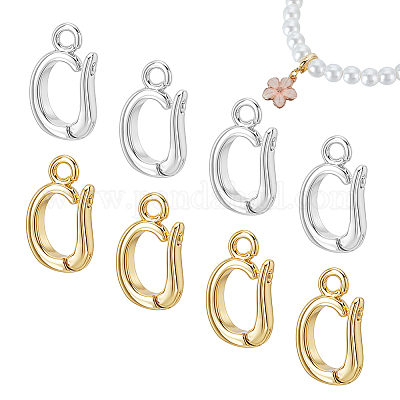 16 шт. 2-х цветные латунные подвески с микропаве из кубического циркония KK-GA0002-08-1