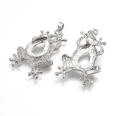 Сплав подвеска кабошон с открытой спиной настройки&nbsp;PALLOY-K099-09P-1