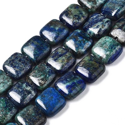 Натуральные бусы из хризоколлы и лазурита&nbsp;G-N330-030-1