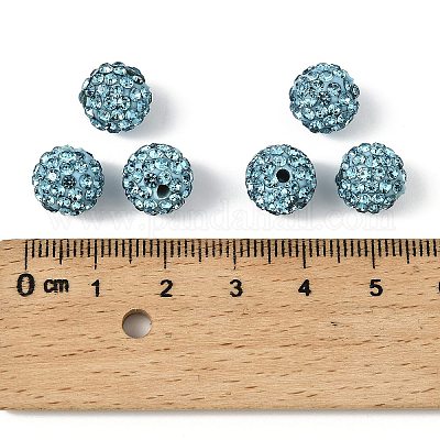 Pave disco бусины&nbsp;RB-Q195-10mm-202-1