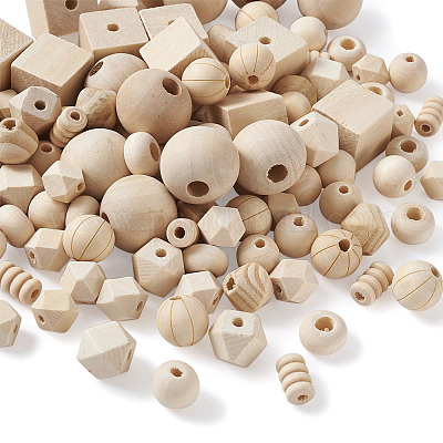 Незаконченные деревянные бусы&nbsp;WOOD-TA0002-14-1