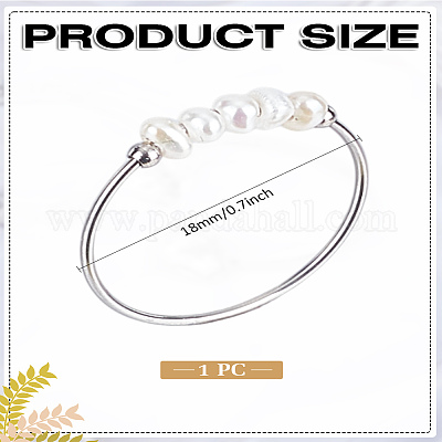 1 шт. кольца из нержавеющей стали для женщин&nbsp;RJEW-LP0002-31P-1