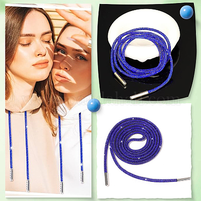 5 ярд шнуров из синтетического каучука со стразами&nbsp;OCOR-SP0001-33D-1