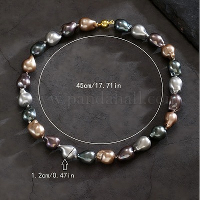 Элегантные женские бусины из жемчуга-самородка с латунными застежками QH8912-1