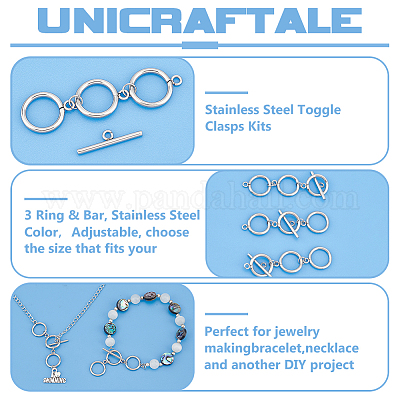 Комплекты застежек-тоглов из нержавеющей стали 304&nbsp;FIND-UN00009-1