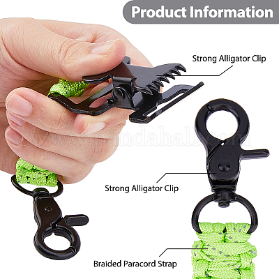 2 шт. зажим из полиэфирного волокна и железной оплетки&nbsp;AJEW-FH0005-39C-1