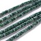 Natural Green Spot Stone Beads Strands, Heishi Beads, Flat Round/Disc, 4~4.5x2.5mm, Hole: 0.7mm, about 167pcs/strand, 15.43 inch(39.2cm)