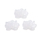 Acrylic Beads, Lotus, White, 16x21.5x7mm, Hole: 1.4mm