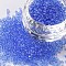 Glass Seed Beads, Transparent, Round, Light Blue, 12/0, 2mm, Hole: 1mm, about 30000 beads/pound