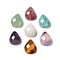 Natural Mixed Gemstone Cabochons, Faceted Teardrop, 12.5~13x8.5~9x4.5~5mm