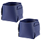 2Pcs PU Leather Jewelry Plate, Keycahin Rings Necklace Storage Basket, Tabletop Stationery Cosmetic Organizer, Dark Slate Blue, 100x100x90mm