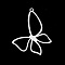 Tarnish Resistant 201 Stainless Steel Pendants, Laser Cut, Butterfly, Stainless Steel Color, 40x31x1mm, Hole: 1.5mm