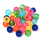 Transparent Plastic Beads, Frosted, Barrel, Mixed Color, 9x6mm, Hole: 3.8mm, about 1900pcs/500g