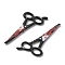 Opaque Resin Halloween Horror Goth Pendants, Bloody Scissor Charm, for Jewelry Earring Making, Scissor Shape, Black, Tool, 49x22x2mm, Hole: 7x4.5mm