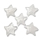 Natural Quartz Crystal Carved Cabochons, Rock Crystal Starfish with Smiling Face, 28.5~29.5x29.5~30x6.5mm